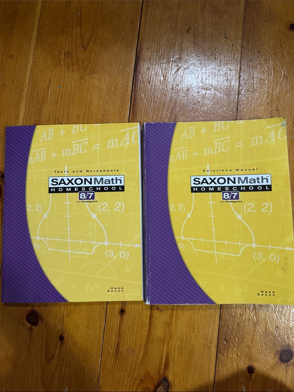 Saxon Math Homeschool 8/7 Tests & Worksheets and Solutions Manual